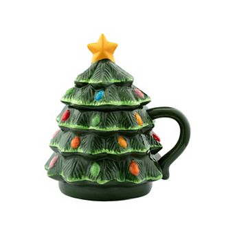 Mr Christmas Nostalgic Ceramic Tree Lidded Mug