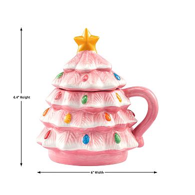 Mr Christmas Nostalgic Ceramic Tree Lidded Mug