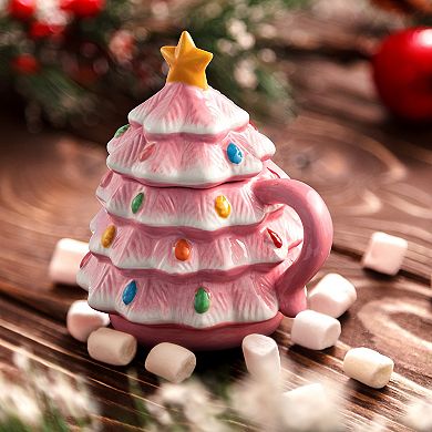 Mr Christmas Nostalgic Ceramic Tree Lidded Mug