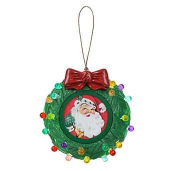 Mr Christmas Green Wreath Picture Frame Recordable Ornament