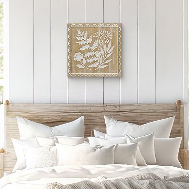Belle Maison Foliage & Floral Print Wood Wall Décor