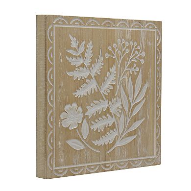Belle Maison Foliage & Floral Print Wood Wall Décor