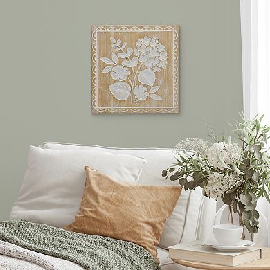 Belle Maison Floral Print Wood Wall Décor