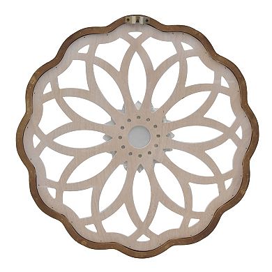 Belle Maison Floral Wood Wall Medallion