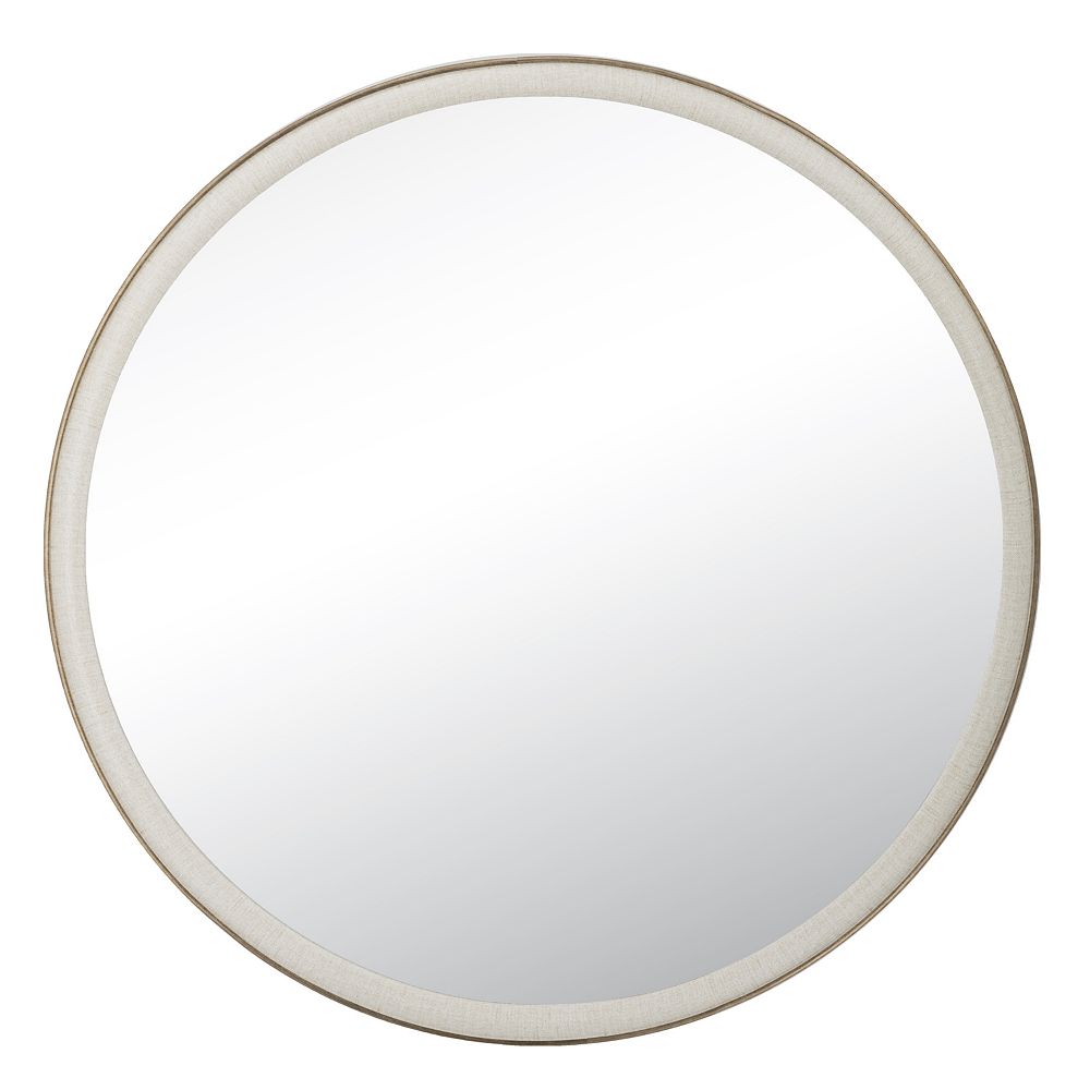 Belle Maison Cream & Gold Round Mirro...