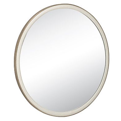 Belle Maison Cream & Gold Round Mirror Wall Decor
