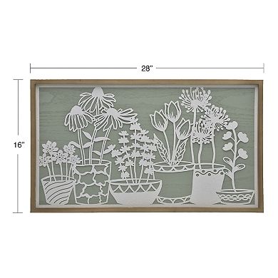 Belle Maison Garden Wood Cut-Out Wall Décor