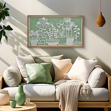 Belle Maison Garden Wood Cut-Out Wall Décor