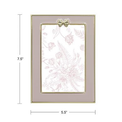 Belle Maison 4" x 6" Pink & Gold Bow Tabletop Frame