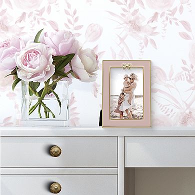 Belle Maison 4" x 6" Pink & Gold Bow Tabletop Frame