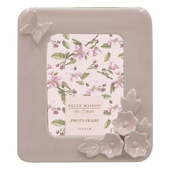 Belle Maison 3x4 Ceramic Floral Picture Frame