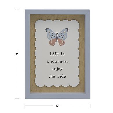 Belle Maison Life is a Journey Caption Box Table Décor