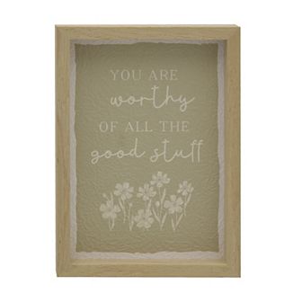 Belle Maison You Are Worthy Caption Box Table Decor