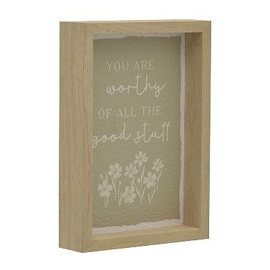 Belle Maison You Are Worthy Caption Box Table Decor