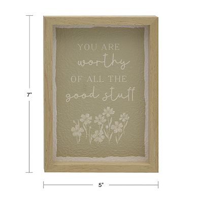 Belle Maison You Are Worthy Caption Box Table Decor