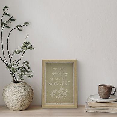 Belle Maison You Are Worthy Caption Box Table Decor