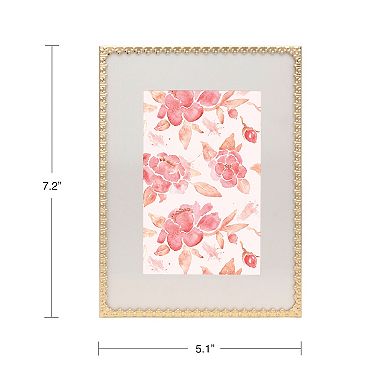 Belle Maison 5" x 7" Mat Gold Tabletop Frame