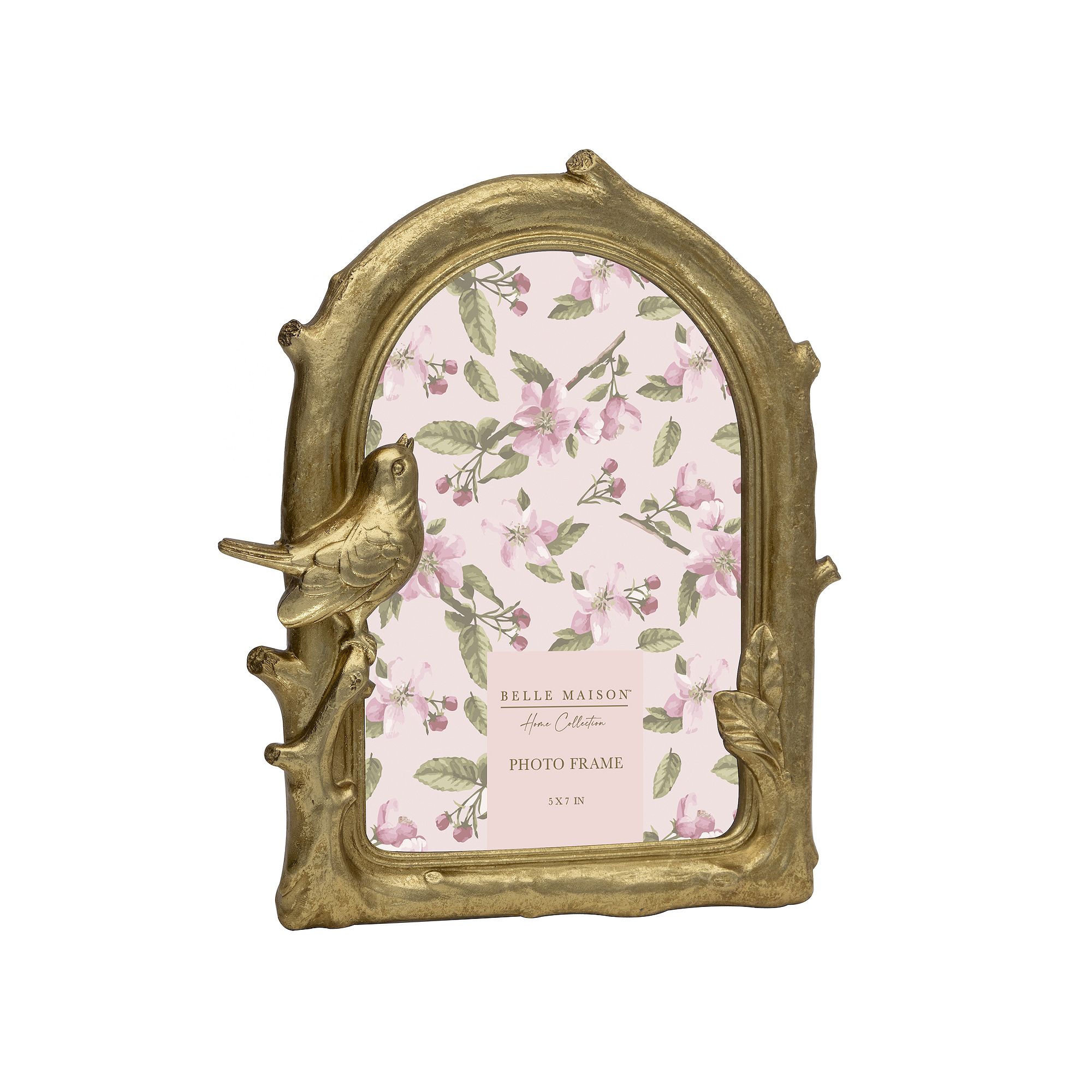 Belle Maison Resin Bird Arch Frame, Gold