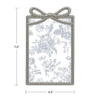 Belle Maison 4" x 6" Silver Bow Cast Metal Tabletop Frame