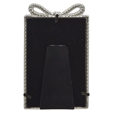 Belle Maison 5" x 7" Silver Bow Cast Metal Tabletop Frame