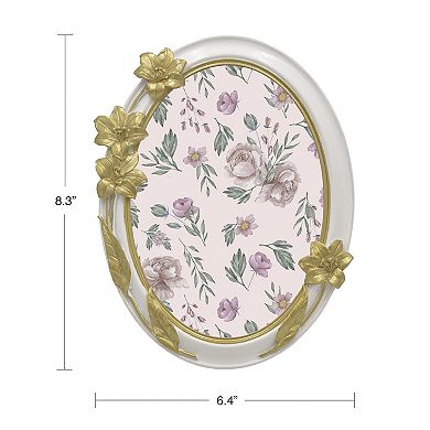 Belle Maison 5" x 7" Resin Floral Oval Frame