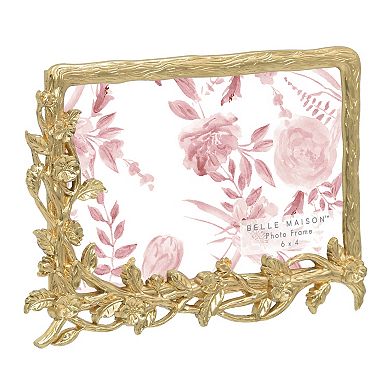 Belle Maison 6" x 4" Cast Metal Floral Frame