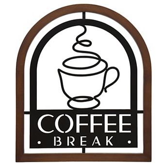 Belle Maison Coffee Break Wood Wall Decor