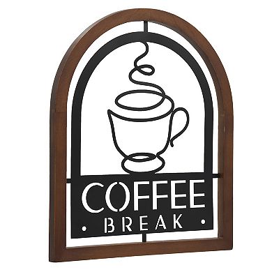 Belle Maison Coffee Break Wood Wall Decor