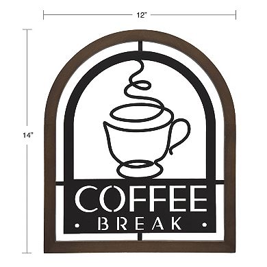 Belle Maison Coffee Break Wood Wall Decor