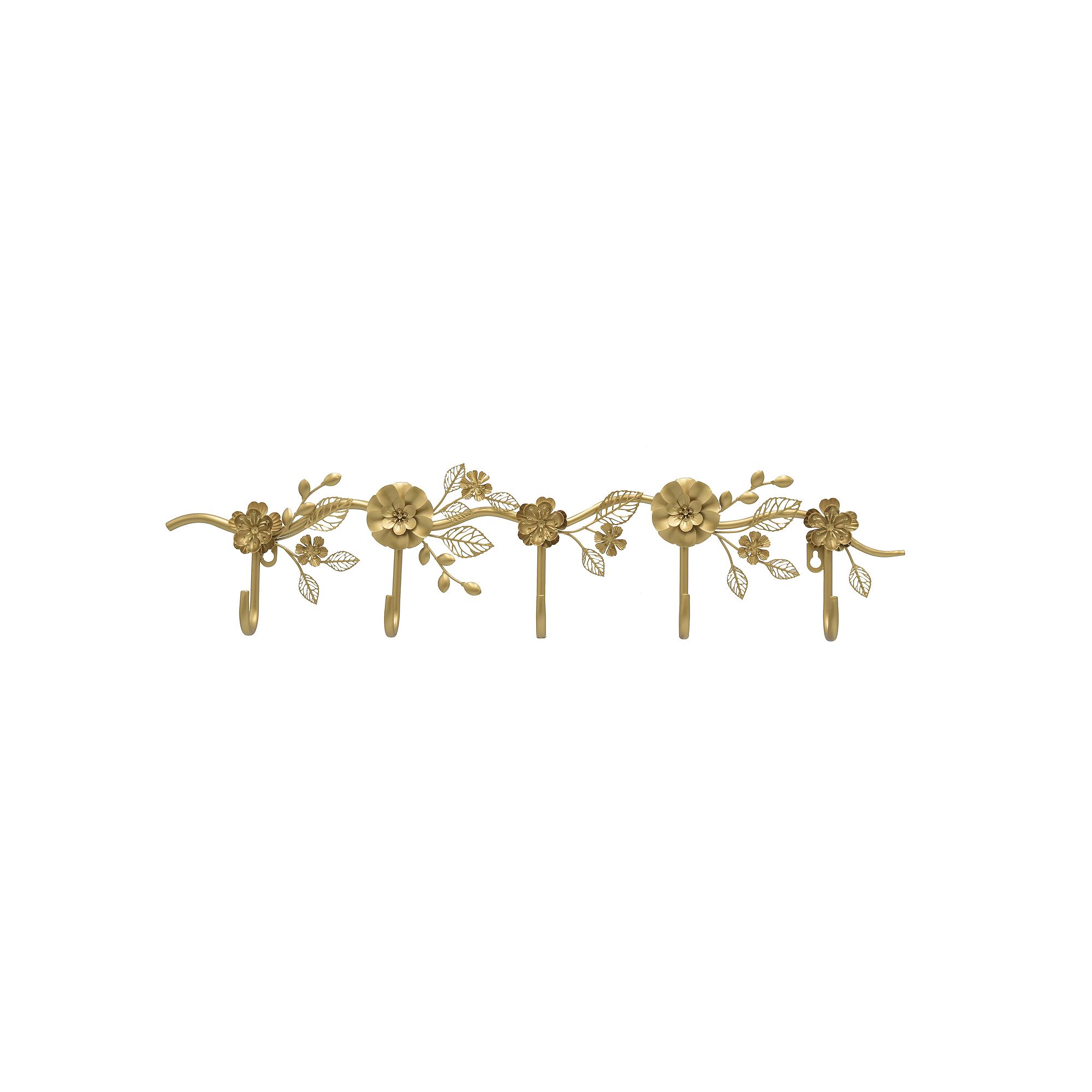 Belle Maison Floral Wall Hook, Gold