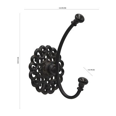 Belle Maison Black Iron Wall Hook
