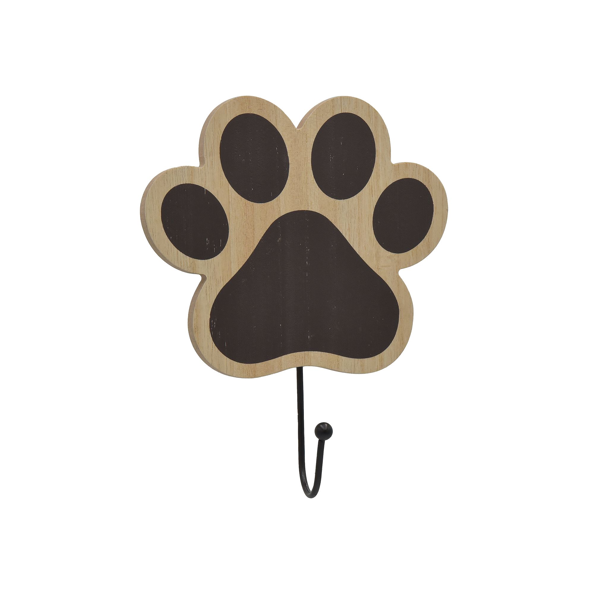 Belle Maison Pawprint Shaped Single Hook, Natural