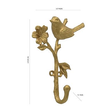 Belle Maison Cast Metal Bird Wall Hook