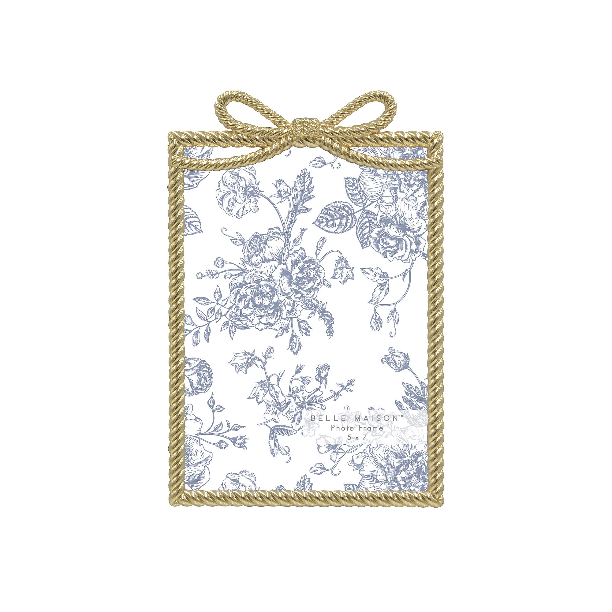 Belle Maison Gold Bow Cast Metal Frame