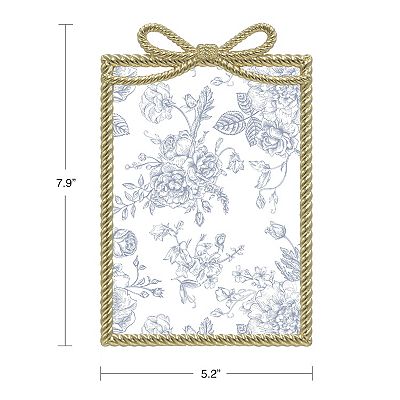 Belle Maison Gold Bow Cast Metal Frame