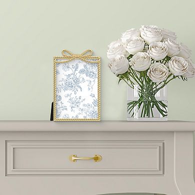 Belle Maison Gold Bow Cast Metal Frame
