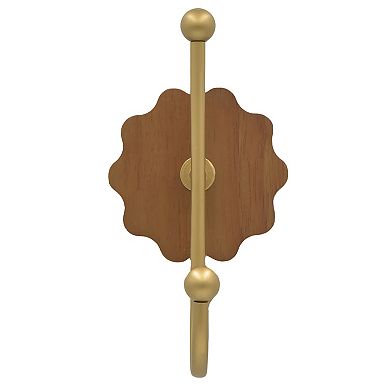 Belle Maison Wood & Iron Single Wall Hook