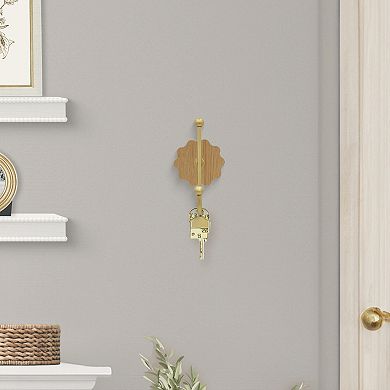Belle Maison Wood & Iron Single Wall Hook