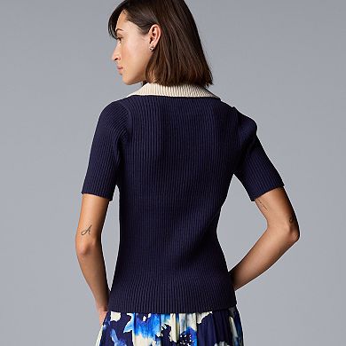 Women's Simply Vera Vera Wang Crochet Polo