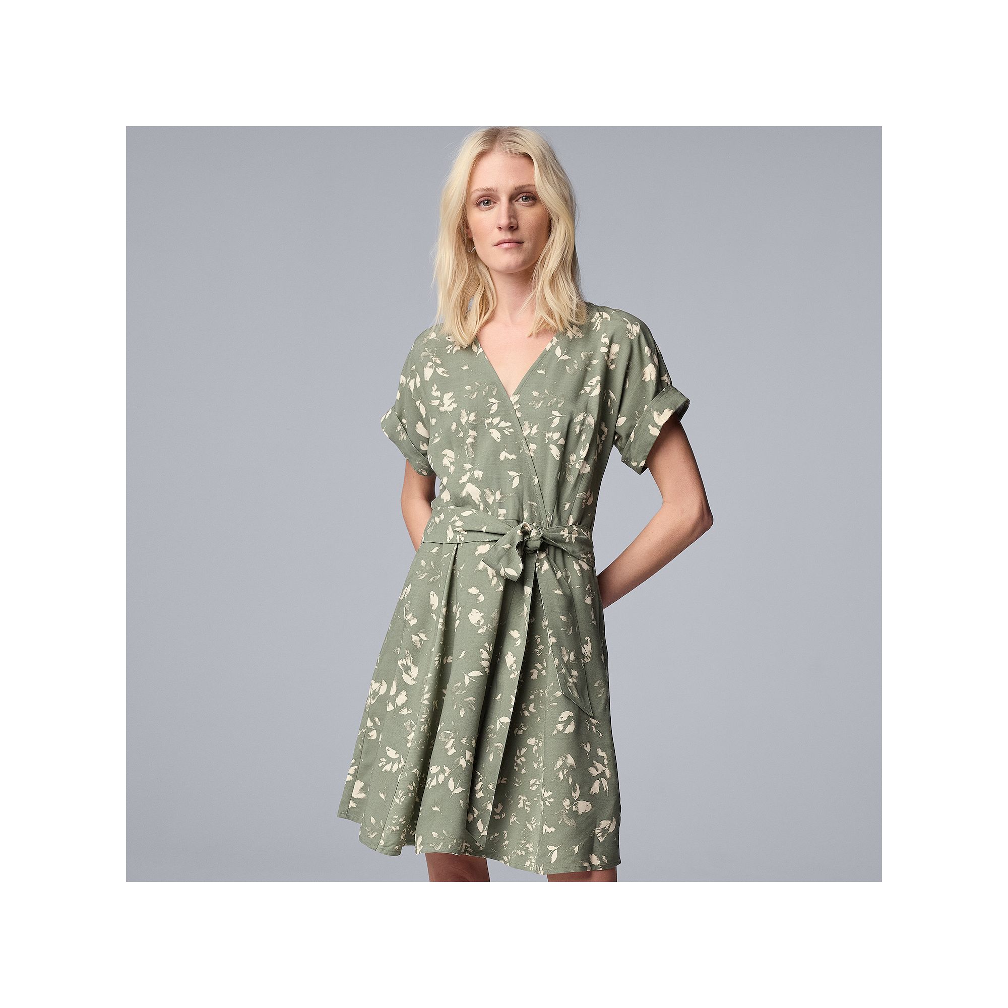 Petite Simply Vera Vera Wang Tie-Front Dress, Womens, Size: XXL Petite, La