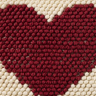 Mina Victory Holiday Loop Heart Indoor Throw Pillow