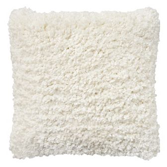 Mina Victory Solid Shag Indoor / Outdoor Throw Pillow