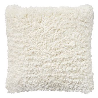 Mina Victory Solid Shag Indoor / Outdoor Throw Pillow