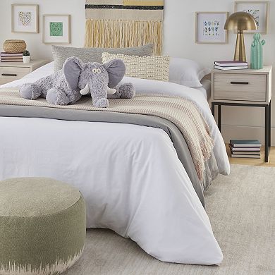 Mina Victory Plush Lines Foldable Stuffed Animal Indoor Throw Pillow