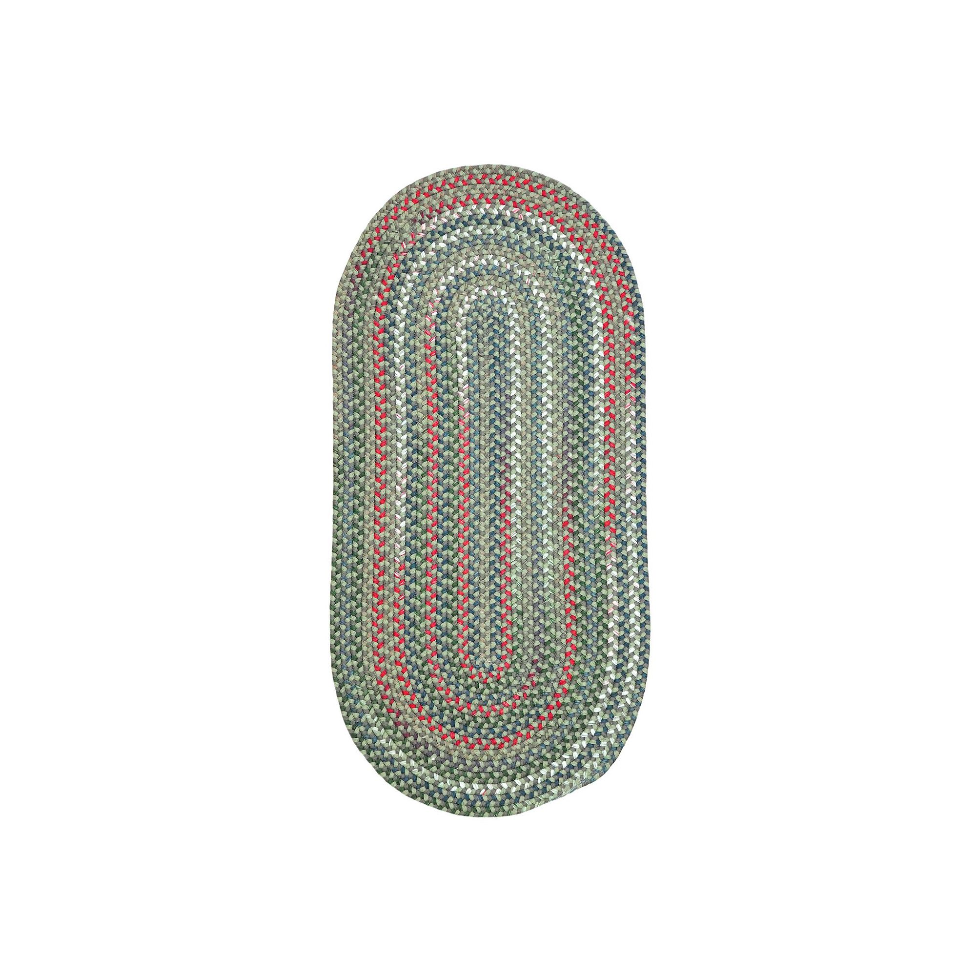 Colonial Mills The Hammersmith Classic Braided Runner Rug, Ash Green