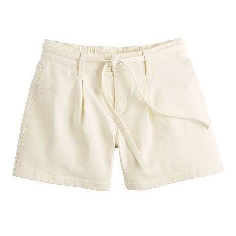Girls 6-20 SO High-Rise Pleat Front Belted Shorts in Regular & Plus Size
