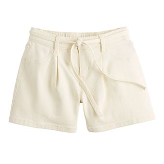 Girls 6-20 SO® High-Rise Pleat Front Belted Shorts in Regular & Plus Size