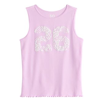 Girls 6-20 SO® Ribbed Graphic Tank Top in Regular & Plus Size