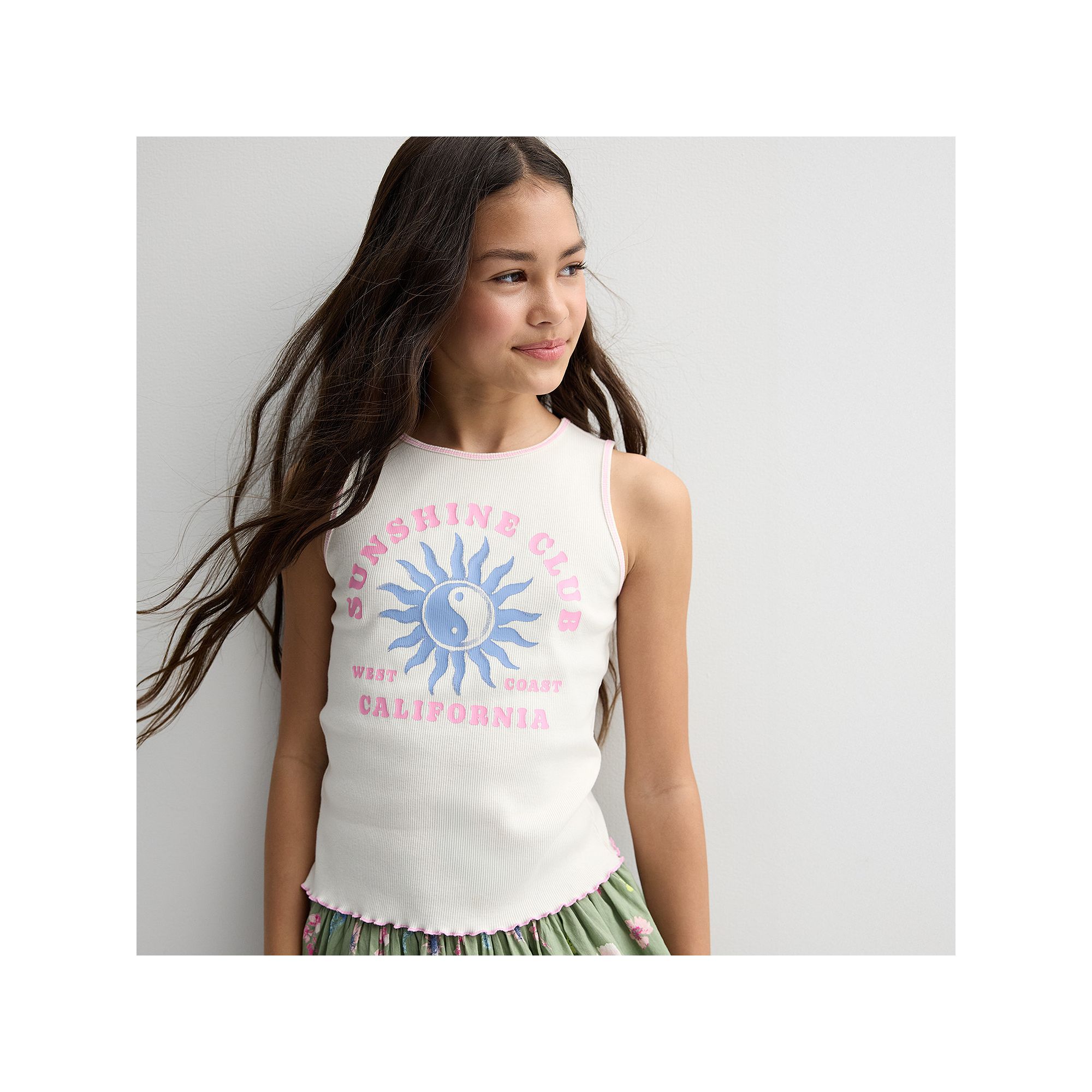 Girls 6-20 SO® Ribbed Graphic Tank Top in Regular & Plus Size, Girls, Siz
