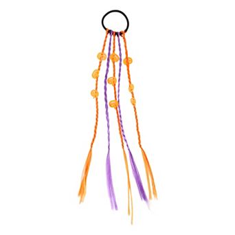 Halloween Pumpkin Hair Rope Hair Ties for Women Black Orange Purple 1 pc
